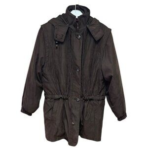 London Fog Vintage Classic – Hooded All-Weather Coat Size Large